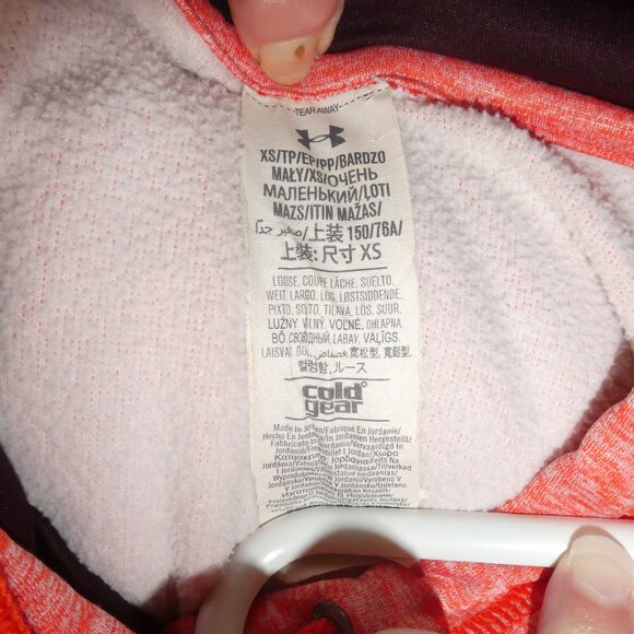 Under Armour Orange Hoodie Unisex XS - Picture 4 of 6